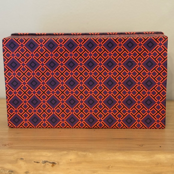 Tory Burch Orange and Purple Geometric Box - Picture 3 of 4